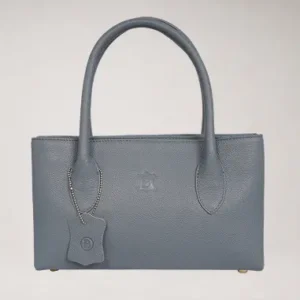 Vega Leather Handbag - Grey
