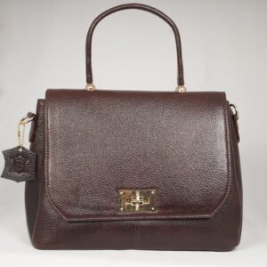 Elora Brown Leather Satchel Bag