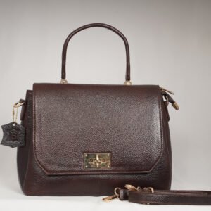 Elora Brown Leather Satchel Bag