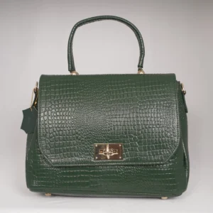 Velora Olive Leather Satchel Bag