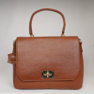 Elora Tan Leather Satchel Bag