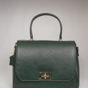 Elora Olive Leather Satchel Bag