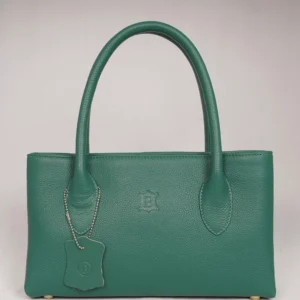 Vega Leather Handbag - Emerald