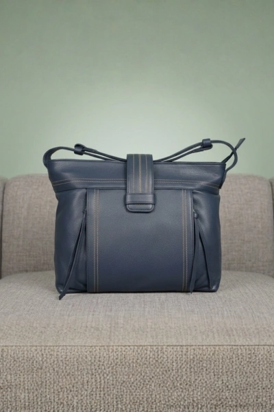Midnight Leather Shoulder Bag