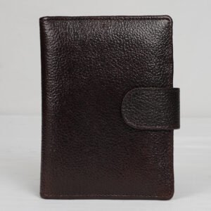 Elegant Leather Brown Passport Organizer