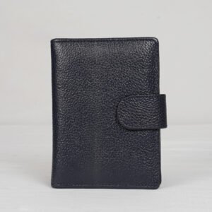 Elegant Leather Black Passport Organizer