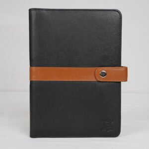 Signature Black Leather Office Planner Cover